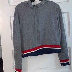 Cropped grey hoodie